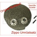 Bulktex® Kette Zahnrad Ritzel passend für Zippo 1250 1506...