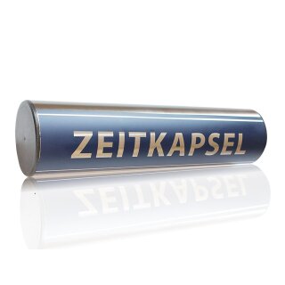 Zeitkapsel - Dokumentenrolle aus Edelstahl 100X200mm