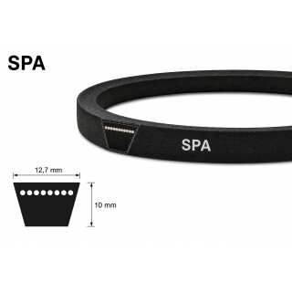 Keilriemen Glatt SPA 12,7 x 10 mm | Wählbar von 732 - 4500 mm Lw nach DIN 7753