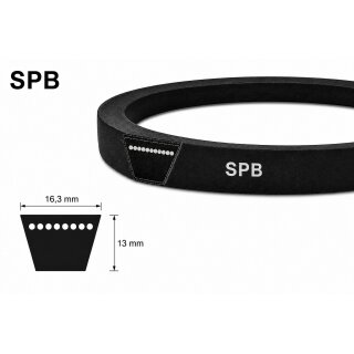 Keilriemen Glatt SPB 16,3 x 13mm | Wählbar von 1250 mm - 8000 mm Lw DIN 7753